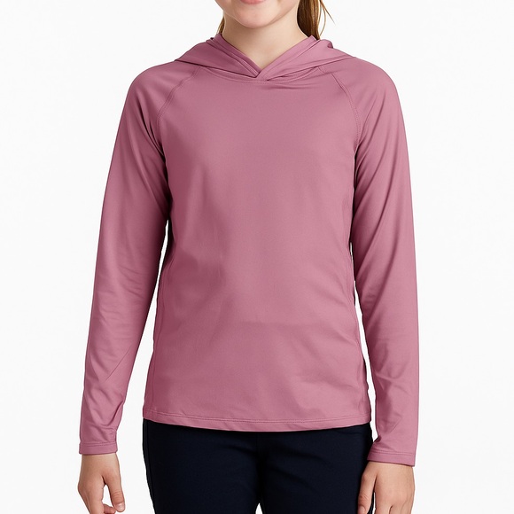 Other - Zaclotre‎ Child Mauve V Neck Long Sleeve Sun Hoodie Rash Guard Top Size 120